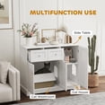thumbnail image 3 of PawHut Cat Litter Box Enclosure, Hidden Litter Box Furniture Cat House with Drawers, Storage, Anti-tip Kit, 39" x 18" x 31.5", White, 3 of 9