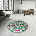 thumbnail image 3 of Ahgly Company Indoor Square Patterned Green Abstract Area Rugs, 5' Square, 3 of 6