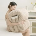 thumbnail image 3 of Mantas gruesas de lana de doble cara para la cama, mantas de invierno cálidas a cuadros para la sala de estar, fundas de lana de Cachemira de cordero suave para el hogar, 3 of 4