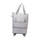 thumbnail image 1 of Bolsa de lona con ruedas, ligera, de gran capacidad, para zapatos, impermeable, extensible, plegable, para Fitness y exteriores gris, 1 of 9