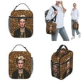 thumbnail image 5 of Bolsa térmica para almuerzo con estampado de leopardo, F-Frida, K-Kahloes, lonchera grande, bolsa térmica, lonchera, bolsa para comida de picnic en la playa, 5 of 5