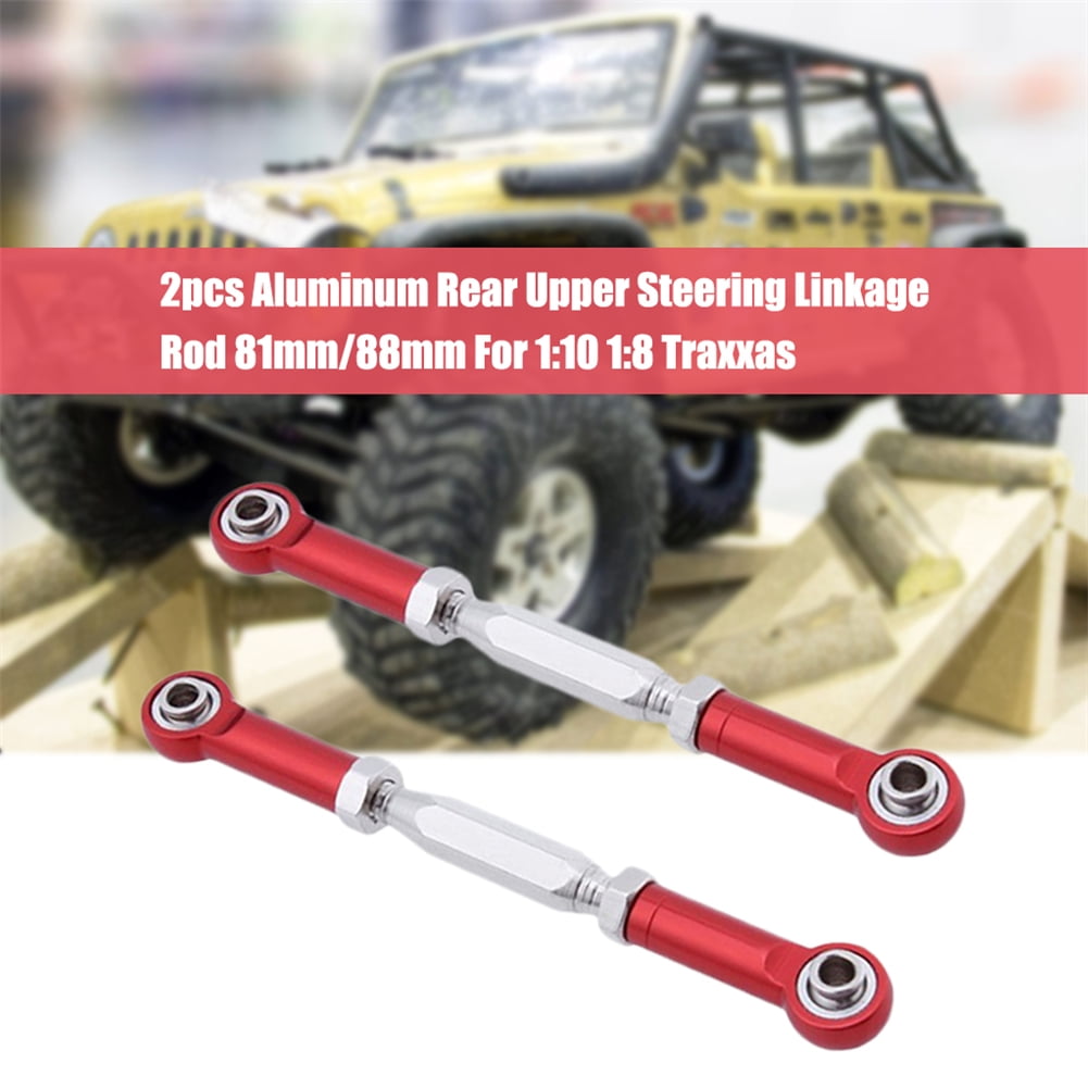 2pcs Aluminum Rear Upper Steering Linkage Rod For 1:10 1:8 Himoto E10MT E10MTL