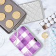thumbnail image 5 of Yayeee Pot Holders Kitchen Heat Resistant with Pocket 7"x9.8" Cotton Oven Cooking Hot Pads, Purple and White Pattern, 5 of 7