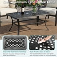 thumbnail image 5 of MEETWARM Outdoor Coffee Table, All-Weather Cast Aluminum 42" Rectangle Patio Coffee Table, 220 LBS Heavy Duty Patio Side Table for Balcony Poolside Deck Garden & Indoor Use, Dark Bronze, 5 of 7
