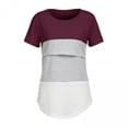 thumbnail image 2 of Daisyyozoid Wholesale T-shirt de Maternité à Rayures, Col Rond, Manches Courtes, Blouse pour Femmes Enceintes, Hauts, 2 of 4