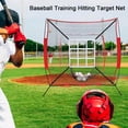 thumbnail image 4 of Visland Baseball Strike Zone Target Net with Hooks Portable Softball Baseball Pitching Accuracy Training Mesh Adjustable Hitting Batting Catching Practice Net, 4 of 8