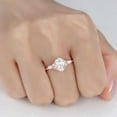 thumbnail image 5 of solitaire jewels 1.7CT Twisted Shank Oval Moissanit Engagement Ring For Women, 10K Rose Gold, 5 of 6