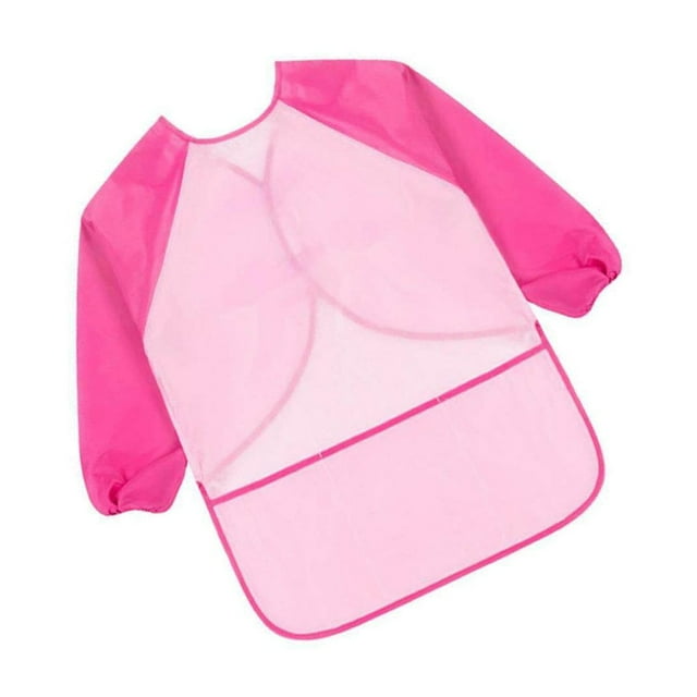 VONKY Tablier pour Enfants à Manches Longues Peinture Dessin Imperméable Blouse Manche Rose m