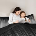 thumbnail image 5 of jejeloiu Minimalist Geometric Lines Twin Comforter Sets,Gray Stripes Bedding Set For Kids Reversible 2 Pieces, 5 of 8
