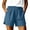 #02 Blue 【Mix & Match: Stock Up on Your Favorite Colors】, variant on Women's Cotton Loose Casual Shorts with Pockets, Elastic Waist Comfy Fit, Functional Side Pockets for Daily Wear, Soft Stretch Summer Bottoms for Walking, Travel, | TruBelle,Black L