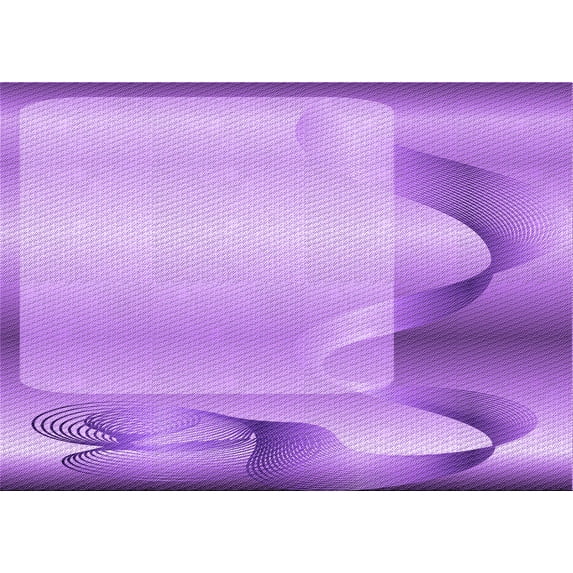 Ahgly Company Machine Washable Indoor Rectangle Transitional Violet Purple Area Rugs, 8' x 10'