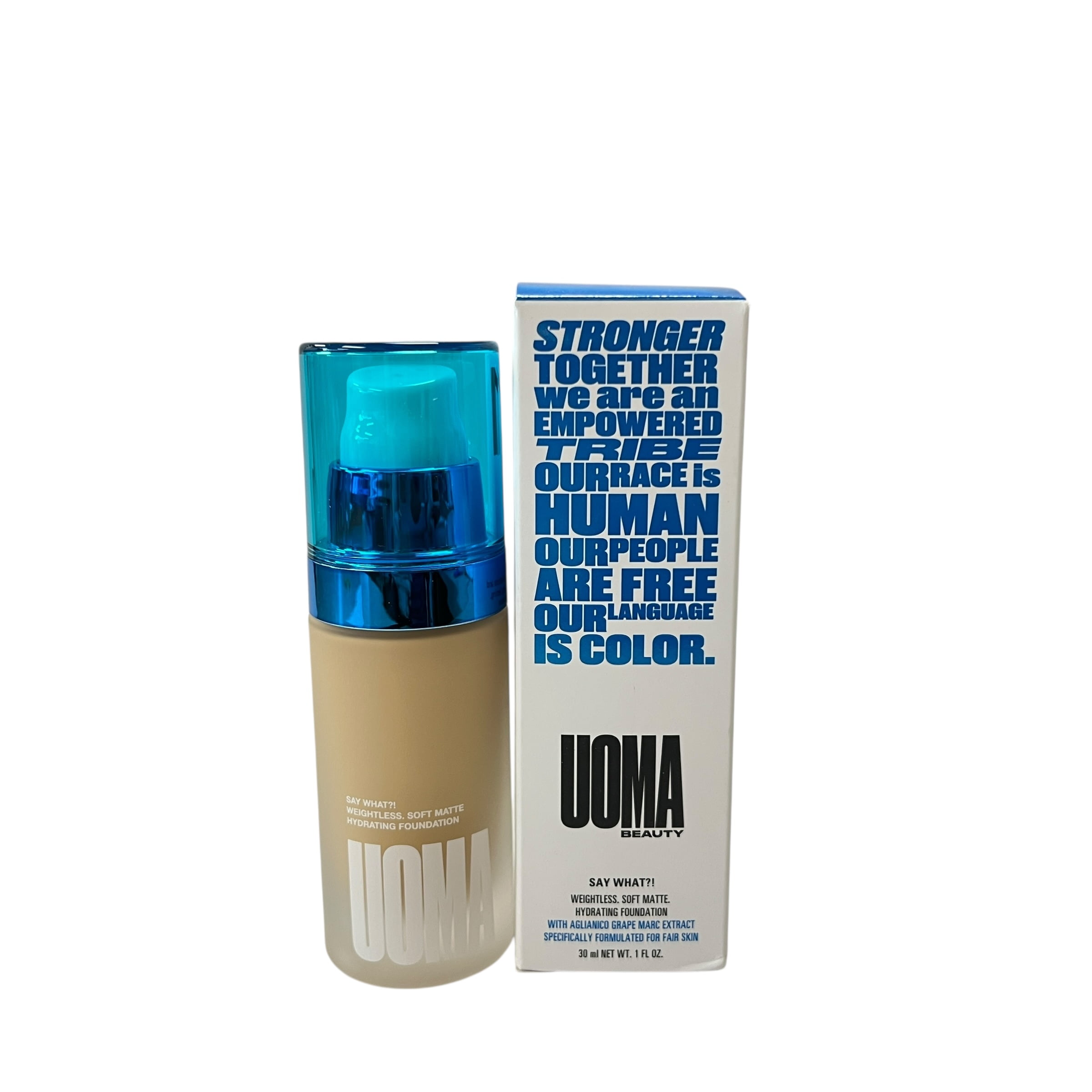 Uoma Beauty Say What?! Weightless Soft Matte Hydrating Foundation 1 fl oz Fair Lady T2N
