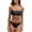 Black, variant on Women's Tan Through Bikini Set, Slim Fit Hollow Translucent Quick Dry Swimwear, No Tan Lines Breathable Strap Bikini for Beach Sunbathing, Swimming, and Vacation Wear Black XL