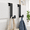 L Shape 2 Pack, Black, variant on Over The Door Hooks Coat Rack Heavy Duty Towel Clothes Hanger For Bathroom Liveroom Kitchen (3 Hook Fits 1-3/4'' Thick)