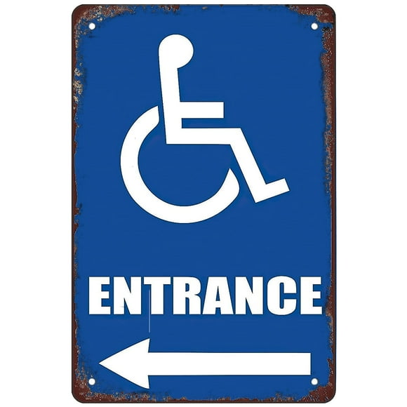 Retro Funny Metal Sign Sheet Signs Tin Sign,Entrance , 8 x 12 Inches