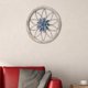 thumbnail image 5 of Decoración de pared de metal con flores, adorno decorativo moderno de pared, escultura de pared para el hogar Azul, 5 of 8