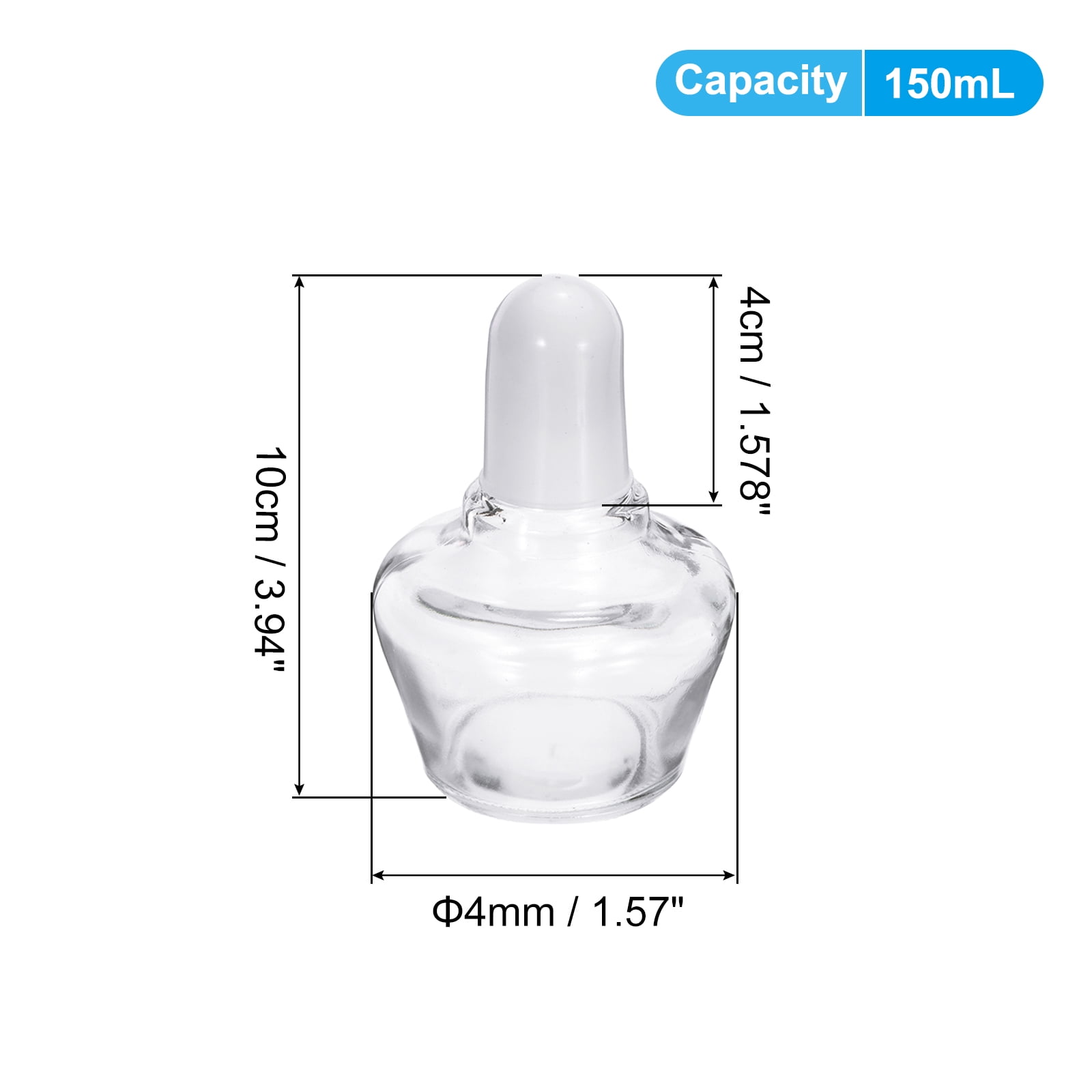 Uxcell Alcohol Burner Lamp, 150ml 2 Pcs Glass Burner Glass Blowing Torch Lamp