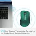 thumbnail image 6 of Wireless Mouse, 2.4GHz with USB Receiver, 1200 DPI Optical Tracking, 5 Buttons,Ambidextrous PC/Mac/Laptop -Blue, 6 of 11