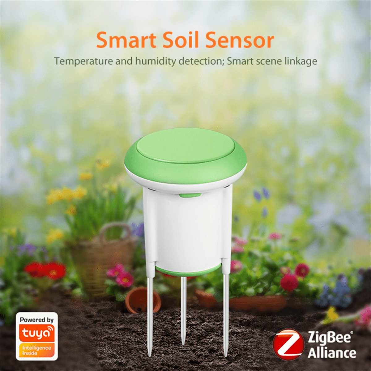 ZigBee Soil Sensor Graffiti Smart Portable Soil Sensor Temperature and Humidity Sensor A