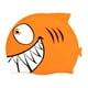 thumbnail image 1 of Gorro de baño con forma de pez, antideslizante, impermeable, para natación Naranja, 1 of 9