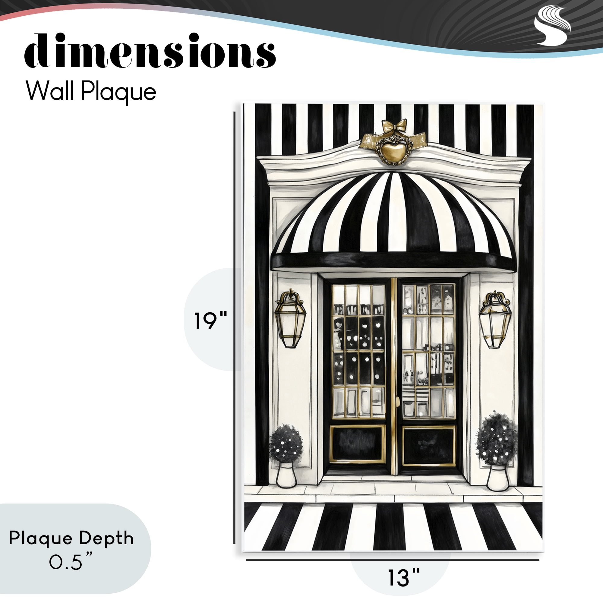 Stupell Industries Paris Storefront Facade Wall Plaque Art, design by Petal Prints Design