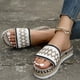 thumbnail image 4 of Amzcrzy Zapatos de mujer,Zapatos de mujer,Zapatillas de mujer, Sandalias de estilo étnico para mujer, suela gruesa, con boca de pez, pantuflas de cuerda color caramelo Sandalias Mujer Zapatillas De C, 4 of 7