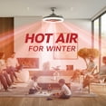 thumbnail image 3 of SkyX SkyFan Aluminum 4-Blade 24in LED Fandelier with Built-in Turbo Heater in Brushed Nickel, 3 of 9