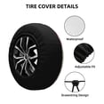 thumbnail image 2 of Honeii Ace Of Diamonds Lady Print Tire Covers, Waterproof Anti-UV Sun Snow Rain Tire Covers for Trailers, RV, Camper, SUV, Truck-17 inch, 2 of 6