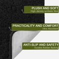 thumbnail image 6 of Softlife Absorbent Bathroom Rugs Microfiber Non Slip Bath Mat for Bathroom Soft Shaggy Rug,54"x24",Black, 6 of 6