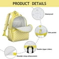 thumbnail image 4 of Yellow Checkerboard Backpack for School,Cute School Bag,Schoolbag with Adjustable Shoulder Straps & Padded Back,15.25"x11.5"x5.25", 4 of 6