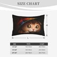 thumbnail image 6 of Bixox Animal Cat Printed Pillow Protector,Super Soft Ideal for Home,Guests,Rentals - 14"x20", 6 of 8