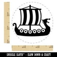 thumbnail image 2 of Viking Dragon Longship with Striped Sail Self-Inking Rubber Stamp Ink Stamper - Pink Ink - Small 3/4 Inch, 2 of 7
