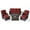 Brown/Red, variant on Bellefurn 6 Pieces Patio Furniture Sets with Fire Pit and Swivel Rocker Chairs,Outdoor Furniture with Fire Pit & Ottoman Outdoor Conversation Set for Porch Deck Backyard Poolside
