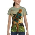 thumbnail image 4 of The Legend Of Zelda Breath of the Wild Teen T-Shirt Crewneck Short Sleeve Double-Sided Print Summer Tee Shirts Top For Youth Boys Girls Children Small, 4 of 7