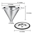 thumbnail image 4 of Filtro de acero inoxidable Coffee Dripper LHS para 1 a 4 tazas con soporte, 4 of 7