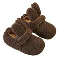 thumbnail image 3 of newwalpole Toddler Slippers Boys Girls House Fleece Booties Baby Warm Winter Boots Kids Bedroom Indoor Shoes Cozy Outdoor Walking Shoes Coffee for Size 12, 3 of 9