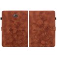 thumbnail image 2 of FJLBDE Case for Samsung Galaxy Tab A 10.1 2016 SM-T580 T585 T587, Embossed Flower PU Leather Flip Wallet Folio Stand Cover, Brown, 2 of 7
