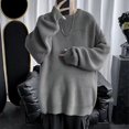 thumbnail image 3 of Suéter para hombre, estudiante, otoño e invierno, atractivo, suelto, estilo coreano, suéter combinable, moderno, de lana gruesa, 3 of 6