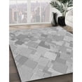 thumbnail image 2 of Ahgly Company Indoor Round Patterned Platinum Silver Gray Area Rugs, 8' Round, 2 of 6