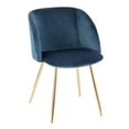 thumbnail image 2 of Fran Contemporary Chair in Gold Metal and Blue Velvet by LumiSource - Set of 2, 2 of 8