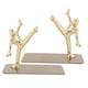 thumbnail image 1 of 1Pair Stainless Steel Kong Fu Man Shape Book Stand Novelty Book Ends Bookends for School Home Table Decor, 1 of 5