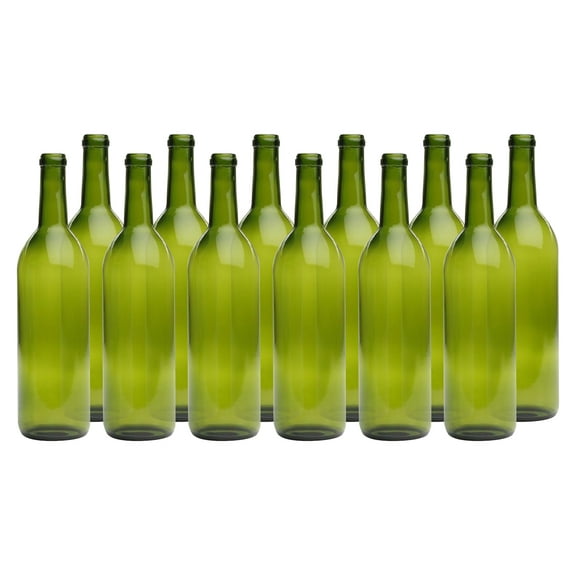 Home Brew Ohio Green 750ml Bordeaux Bottles (New, Empty, Case of 12)