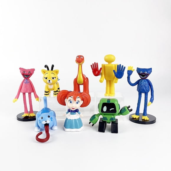 Poppy Playtime 8-Piece Collectible Figure Set, 2.0-3.9 inch PVC Mini Statues, Game Character Toys for Fans & Kids