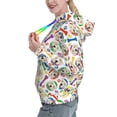 thumbnail image 2 of Lsque Cartoon Labrador Retriever Pattern Casual Women's Hoodie,Hooded Sweatshirt with Kangaroo Pocket,Pullover Hoodie with Eye-catching Drawstrings-Small, 2 of 7