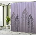 thumbnail image 4 of Ambesonne Country Shower Curtain, Pine Trees Woodland Ombre, 69"Wx84"L, Pale Lavender, 4 of 4