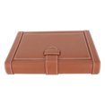 thumbnail image 3 of Humidor de puros de cuero PU con capacidad para 5 puros, caja de puros humidificador ultrafino con forma de libro con partición extraíble para escritorio de viaje, 3 of 14