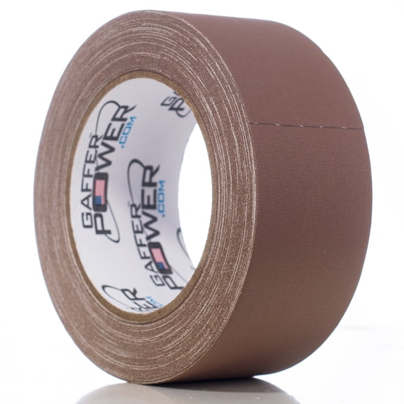 Ruban Gaffer de Qualité Professionnelle Réelle par Gaffer Power, Fabriqué aux É.-U., Ruban Gaffers Robuste, Non Réfléchissant, Polyvalent. (2 Pouces x 30 Yards, Brun)