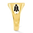 thumbnail image 3 of 14K Yellow Gold Ring Band Men's Masonic, Size 5, 3 of 4