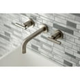 thumbnail image 5 of Kingston Brass  Manhattan Two-Handle 3-Hole Wall Mount Bathroom Faucet Matte Black Matte, 5 of 5