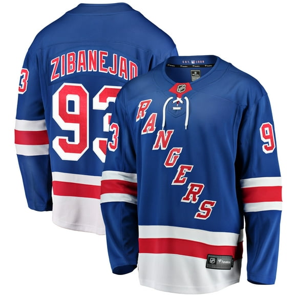 Mika Zibanejad New York Rangers NHL Fanatics Breakaway Home Jersey, Medium